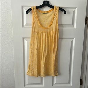 Velvet Sheer Yellow Patterned Cover Up